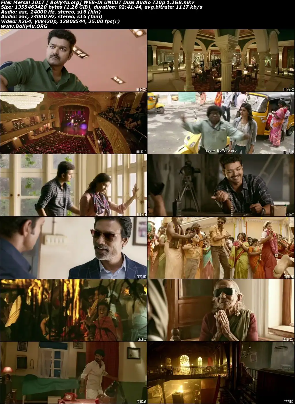 Mersal 2017 WEB-DL UNCUT Hindi Dual Audio 720p 480p Download