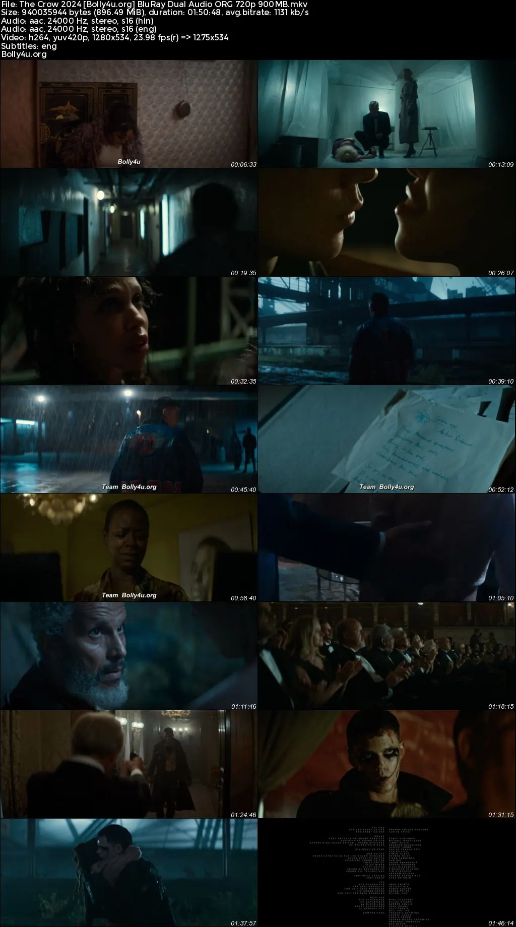 The Crow 2024 BluRay Hindi Dual Audio ORG Full Movie Download 1080p  720p  480p