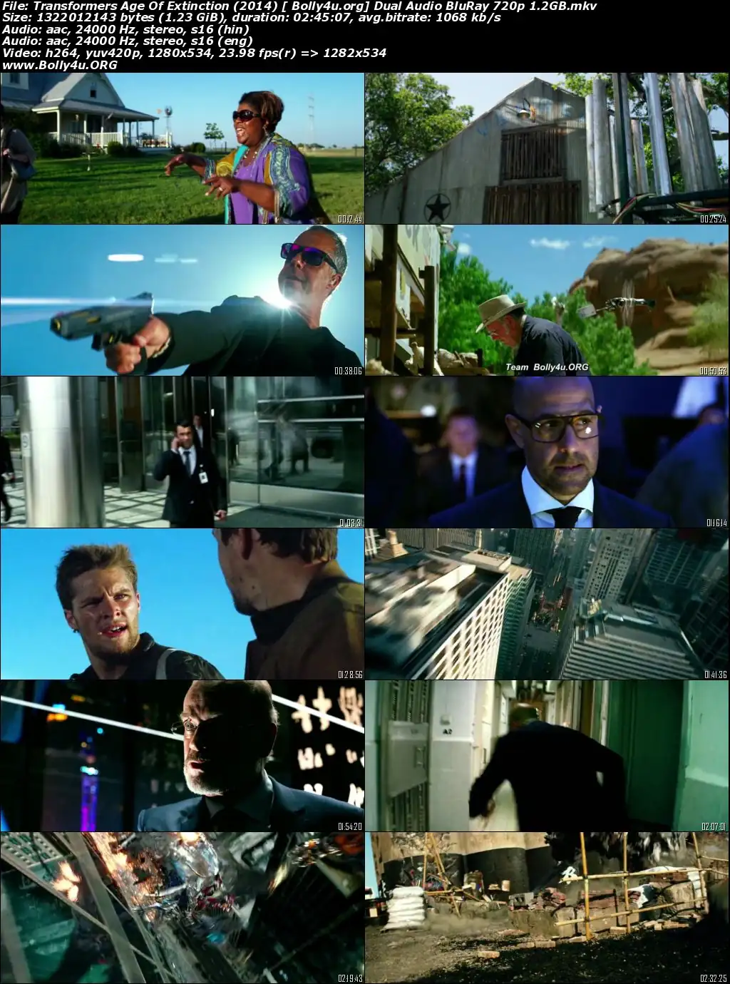 Transformers Age Of Extinction 2014 BRRip 500MB Hindi Dual Audio 480p Download