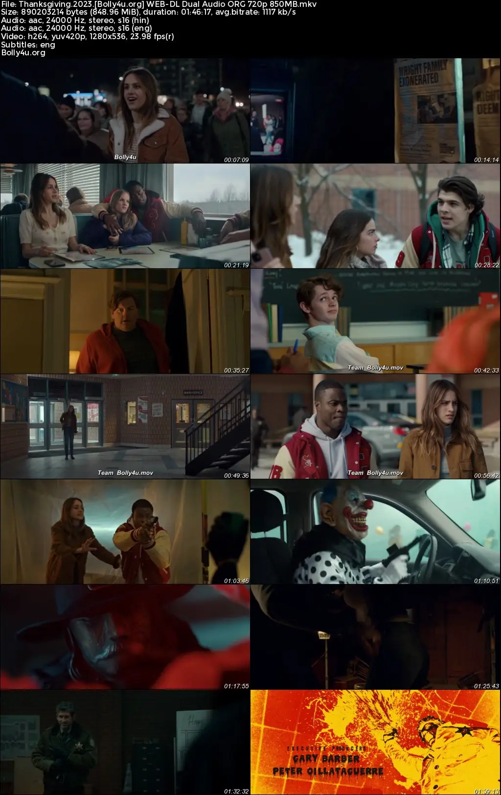 Thanksgiving 2023 WEB-DL Hindi Dual Audio ORG Full Movie Download 1080p  720p  480p