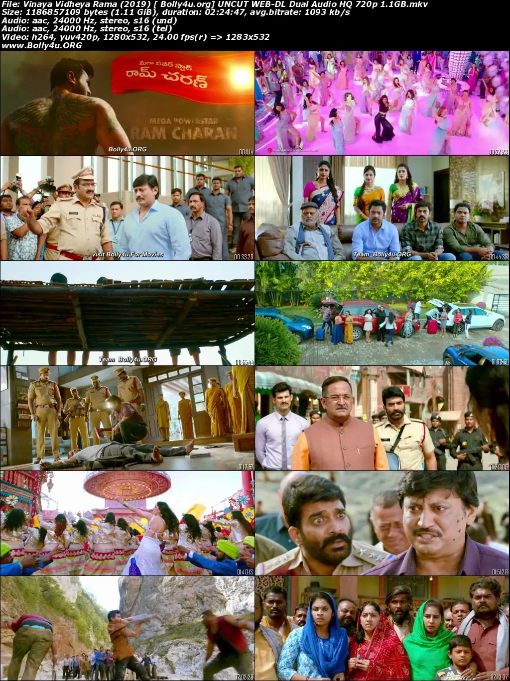 Vinaya Vidheya Rama 2019 WEB-DL 450MB Hindi HQ Dual Audio 480p Download