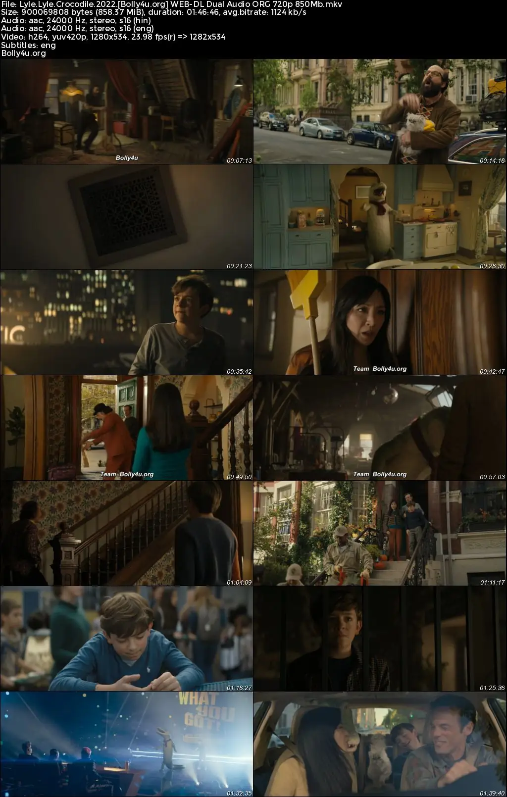 Lyle Lyle Crocodile 2022 WEB-DL Hindi Dual Audio ORG Full Movie Download 1080p  720p  480p