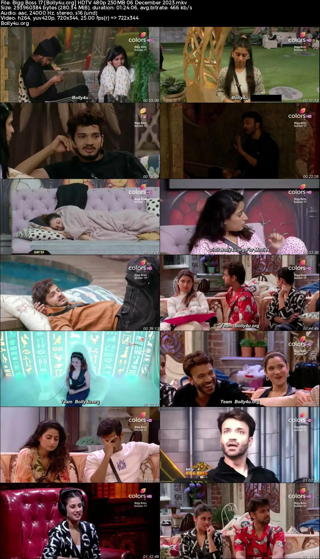 Bigg Boss 17 HDTV 480p 250MB 06 December 2023 Download