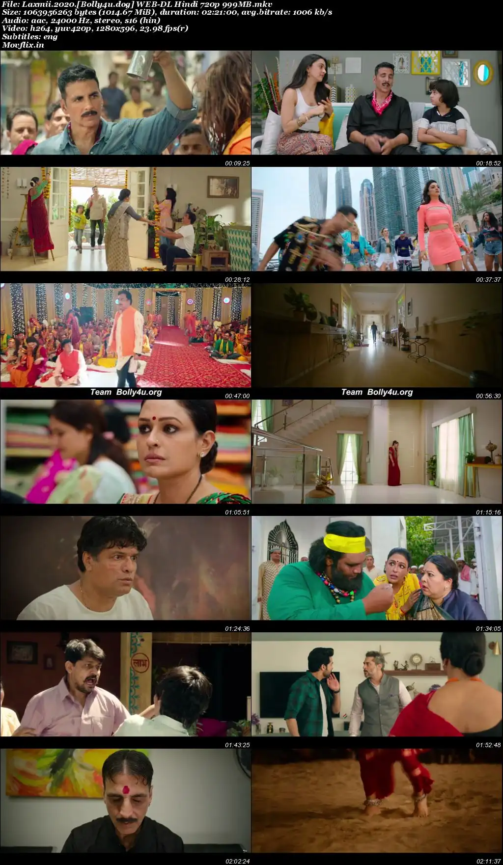 Laxmmi Bomb (Laxmii) 2020 WEB-DL Hindi Full Movie Download 1080p  720p  480p