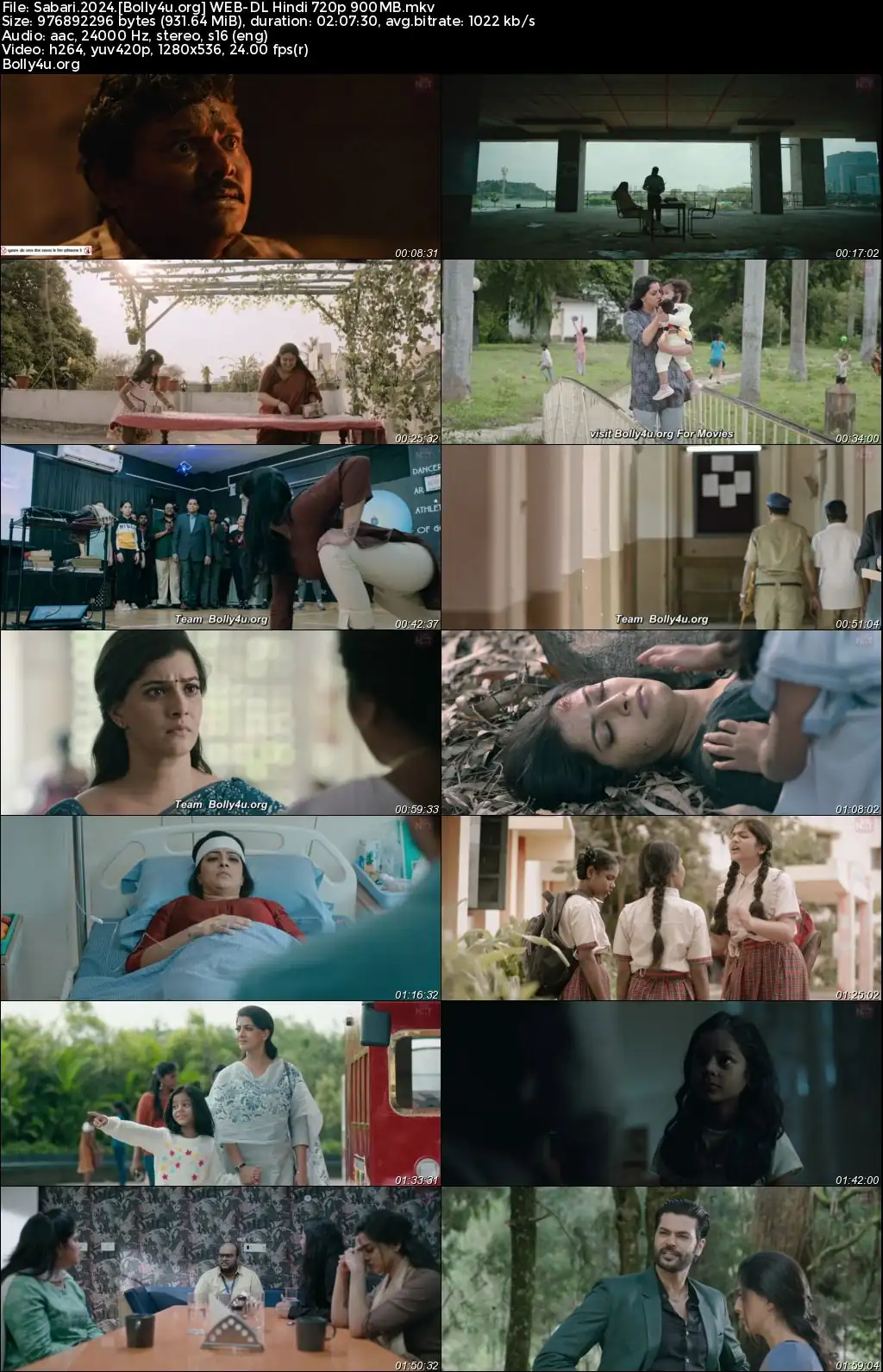 Sabari 2024 WEB-DL Hindi Dubbed ORG Full Movie Download 1080p  720p  480p