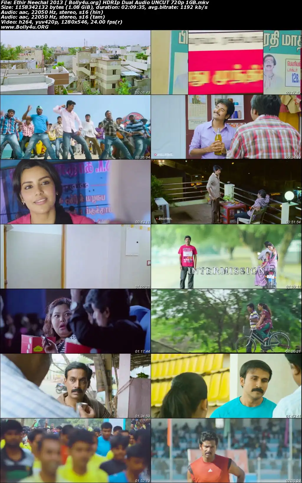 Ethir Neechal 2013 HDRip 400MB UNCUT Hindi Dual Audio 480p Download