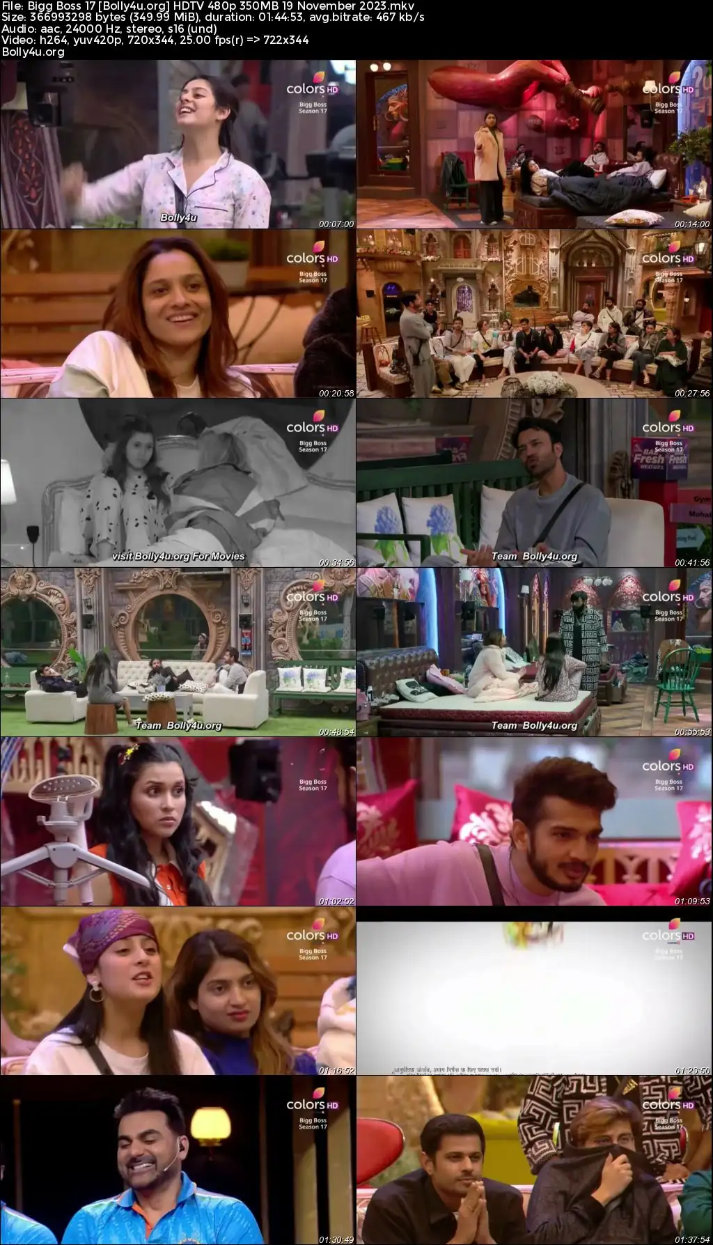 Bigg Boss 17 HDTV 250MB 480p 19 November 2023 Download
