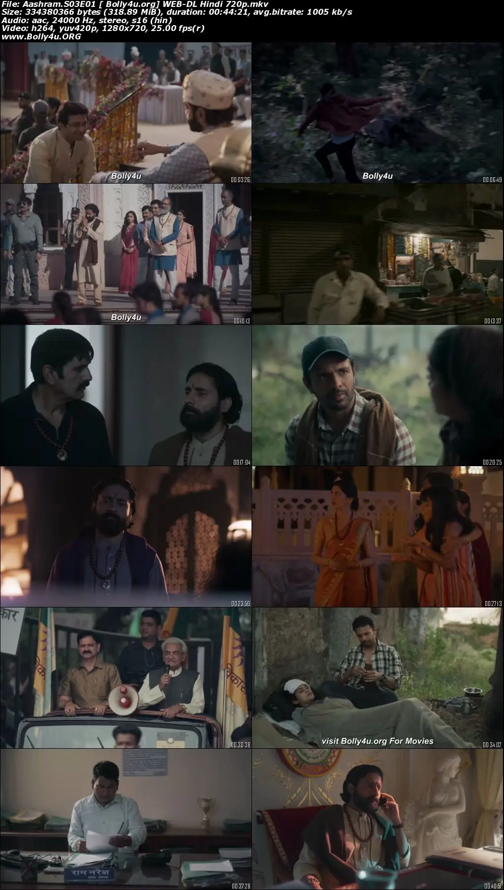 Aashram 2022 WEB-DL Hindi S03 Complete Download 720p  480p