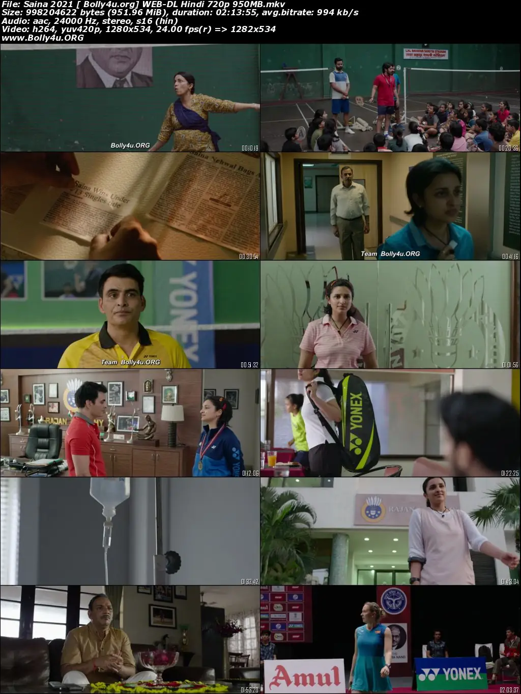 Saina 2021 WEB-DL 950MB Hindi Movie Download 720p still 1  Bolly4u Official