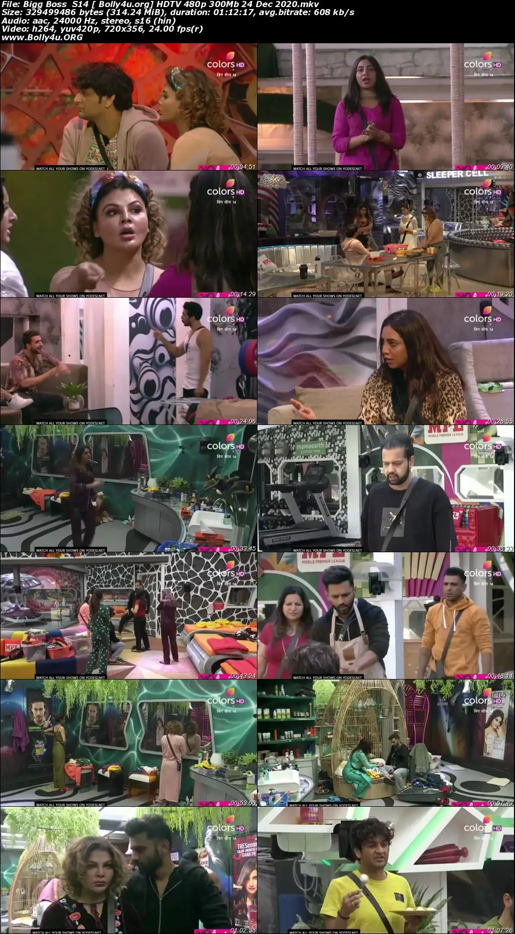 Bigg Boss S14 HDTV 480p 300Mb 24 Dec 2020 Download Bigg Boss S14 HDTV 480p 300Mb 24 Dec 2020 Download