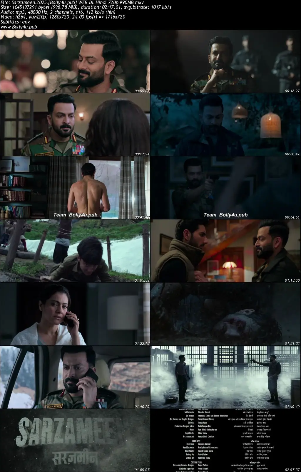 Sarzameen 2025 WEB-DL Hindi Full Movie Download 1080p  720p  480p