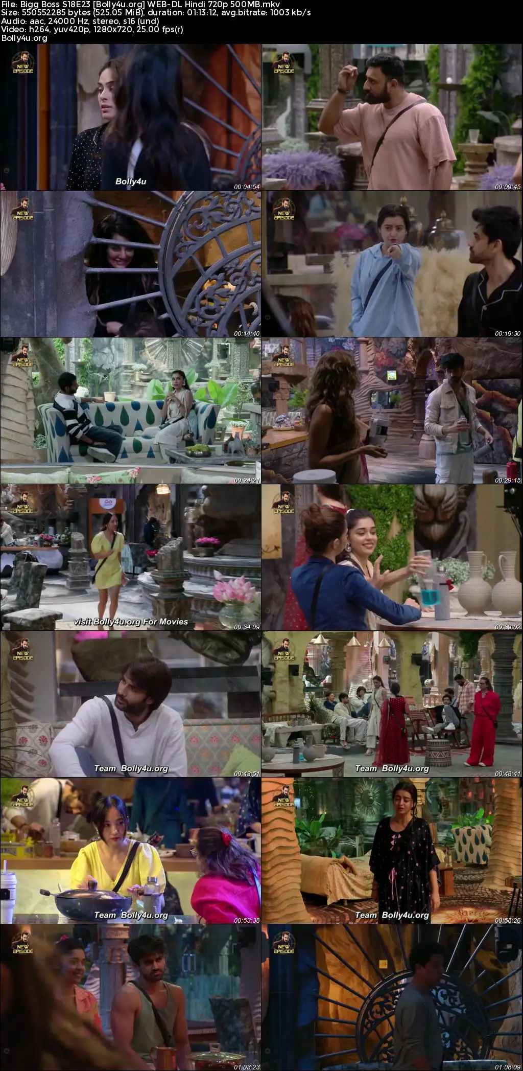 Bigg Boss 2024 WEB-DL Hindi S18E23 Download 720p  480p
