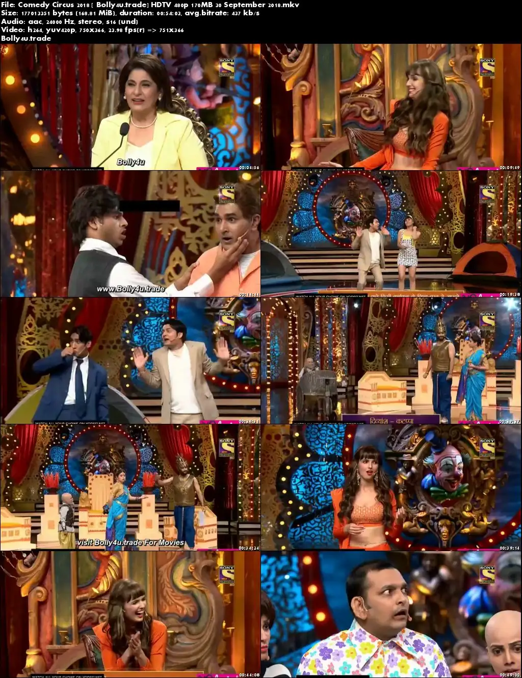 Comedy Circus 2018 HDTV 480p 170MB 30 September 2018 Download
