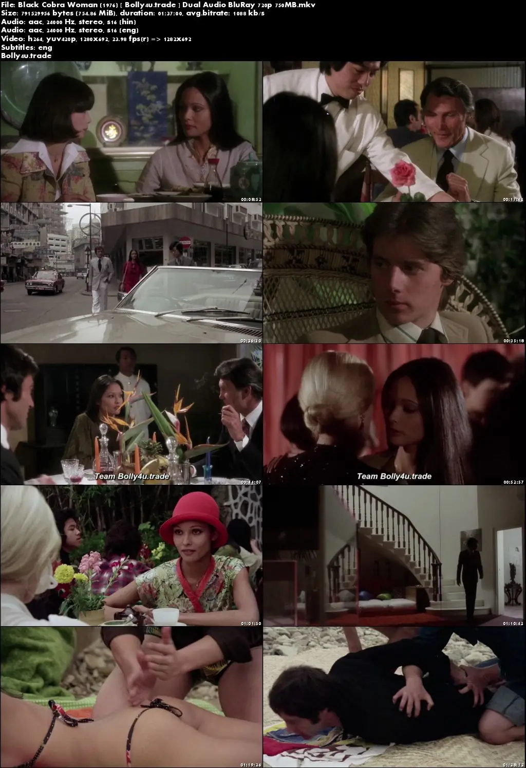  Black Cobra Woman 1976 BluRay 300MB Hindi Dual Audio 480p Download