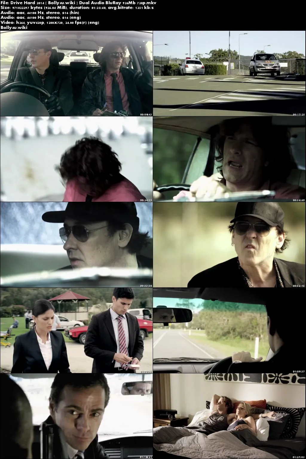 Drive Hard 2014 BRRip 900MB Hindi Dual Audio 720p Download