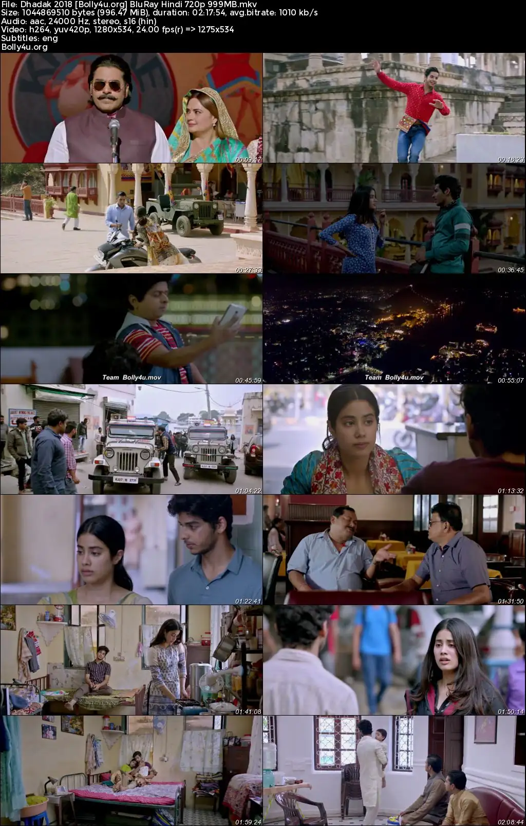 Dhadak 2018 BluRay Hindi Full Movie Download 1080p  720p  480p