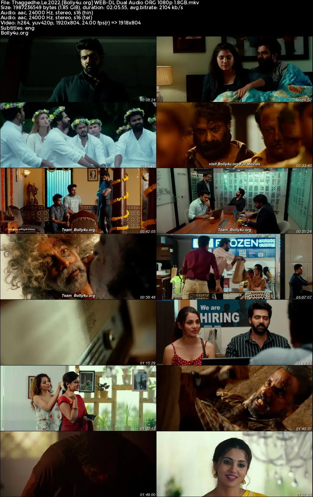 Thaggedhe Le 2022 WEB-DL UNCUT Hindi Dual Audio ORG Full Movie Download 1080p  720p  480p