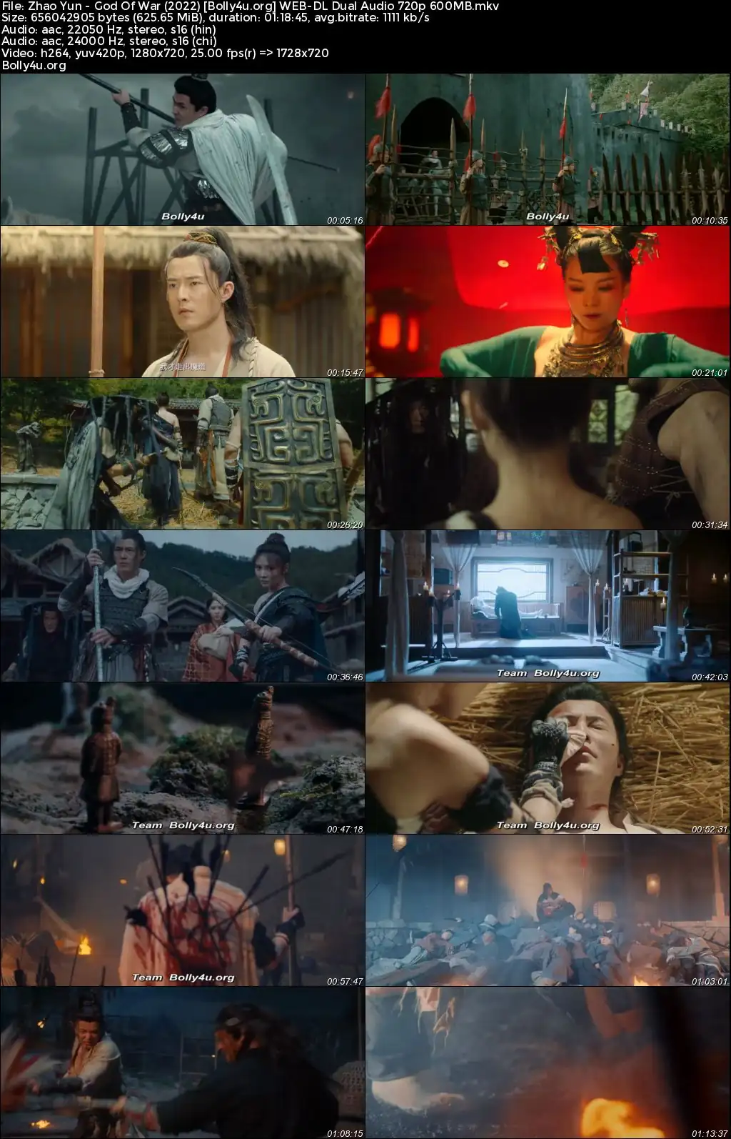Zhao Yun God Of War 2022 WEB-DL Hindi Dual Audio Full Movie Download 1080p  720p  480p