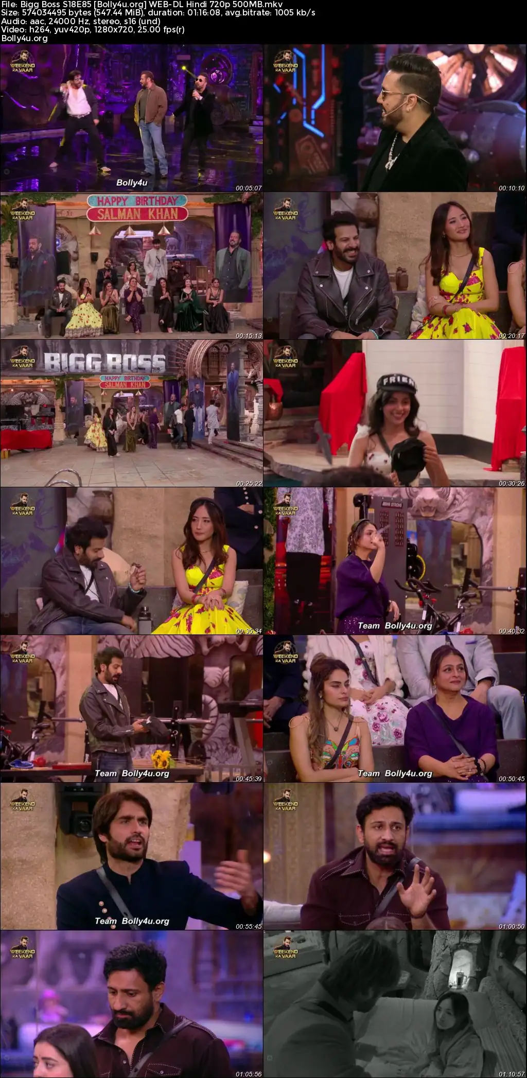 Bigg Boss 2024 WEB-DL Hindi S18E85 Download 720p  480p