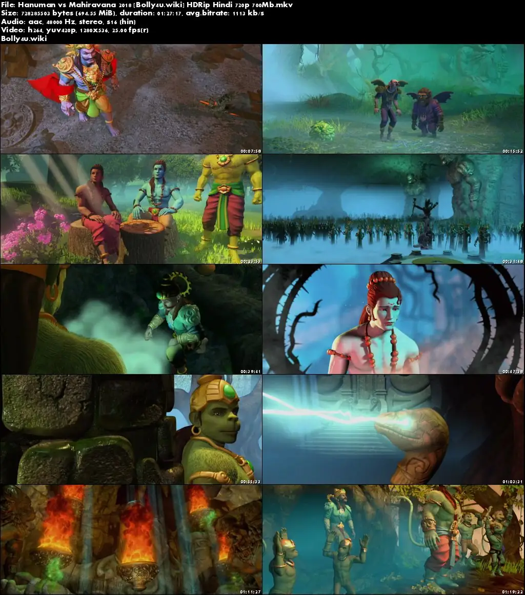 Hanuman vs Mahiravana 2018 HDRip 700Mb Full Hindi Movie Download 720p
