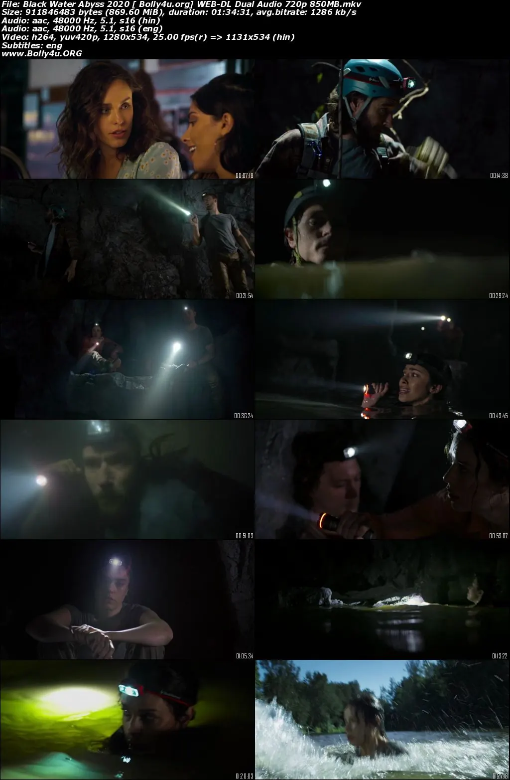 Black Water Abyss 2020 WEB-DL 300MB Hindi Dual Audio ORG 480p Download