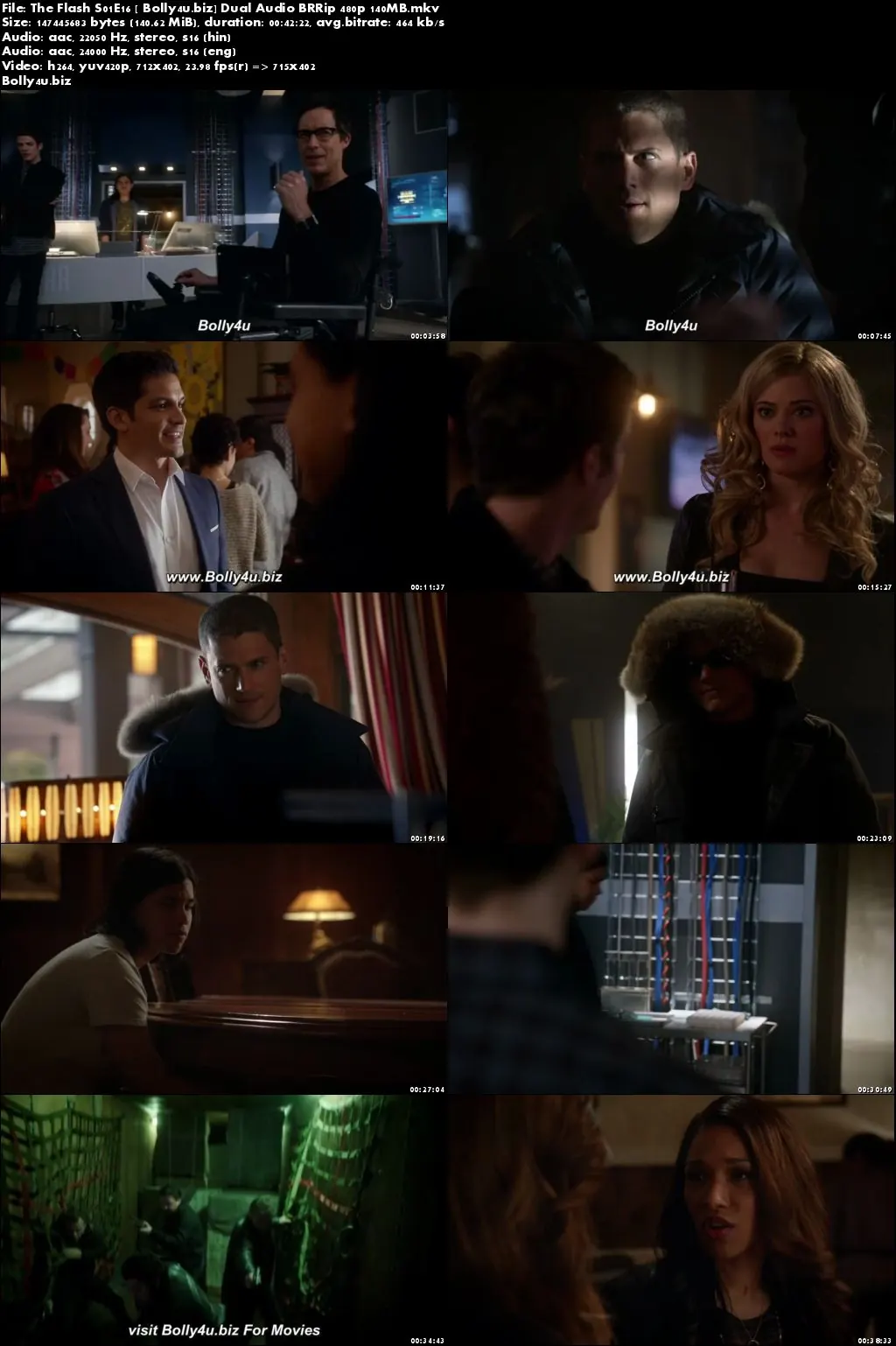 The Flash S01E16 BRRip 140MB Hindi Dual Audio 480p Download