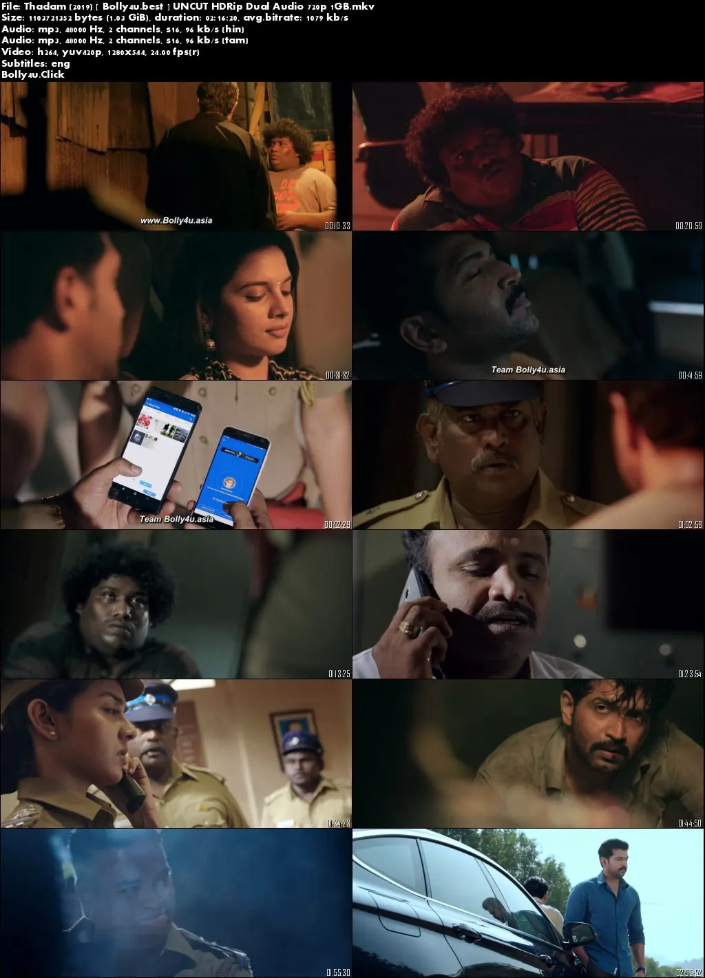 Thadam 2019 HDRip 450MB UNCUT Hindi Dual Audio 480p Download