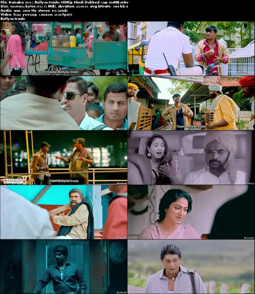 Kanaka 2018 HDRip 400MB Full Hindi Dubbed Movie Download 480p