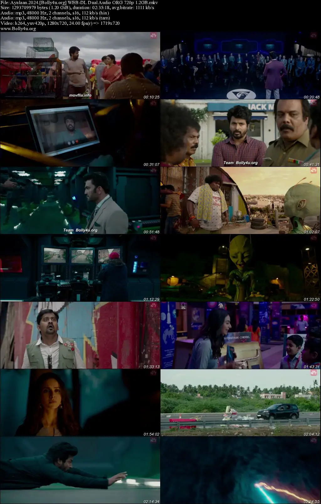 Ayalaan 2024 WEB-DL UNCUT Hindi Dual Audio ORG Full Movie Download 1080p  720p  480p