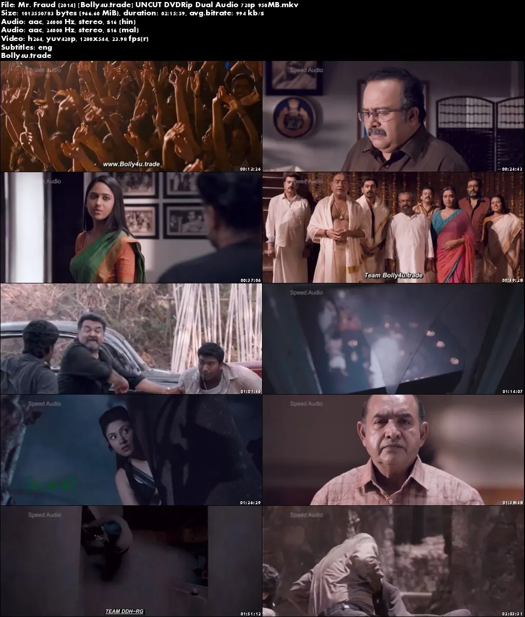 Mr Fraud 2014 DVDRip 400MB UNCUT Hindi Dual Audio 480p Download