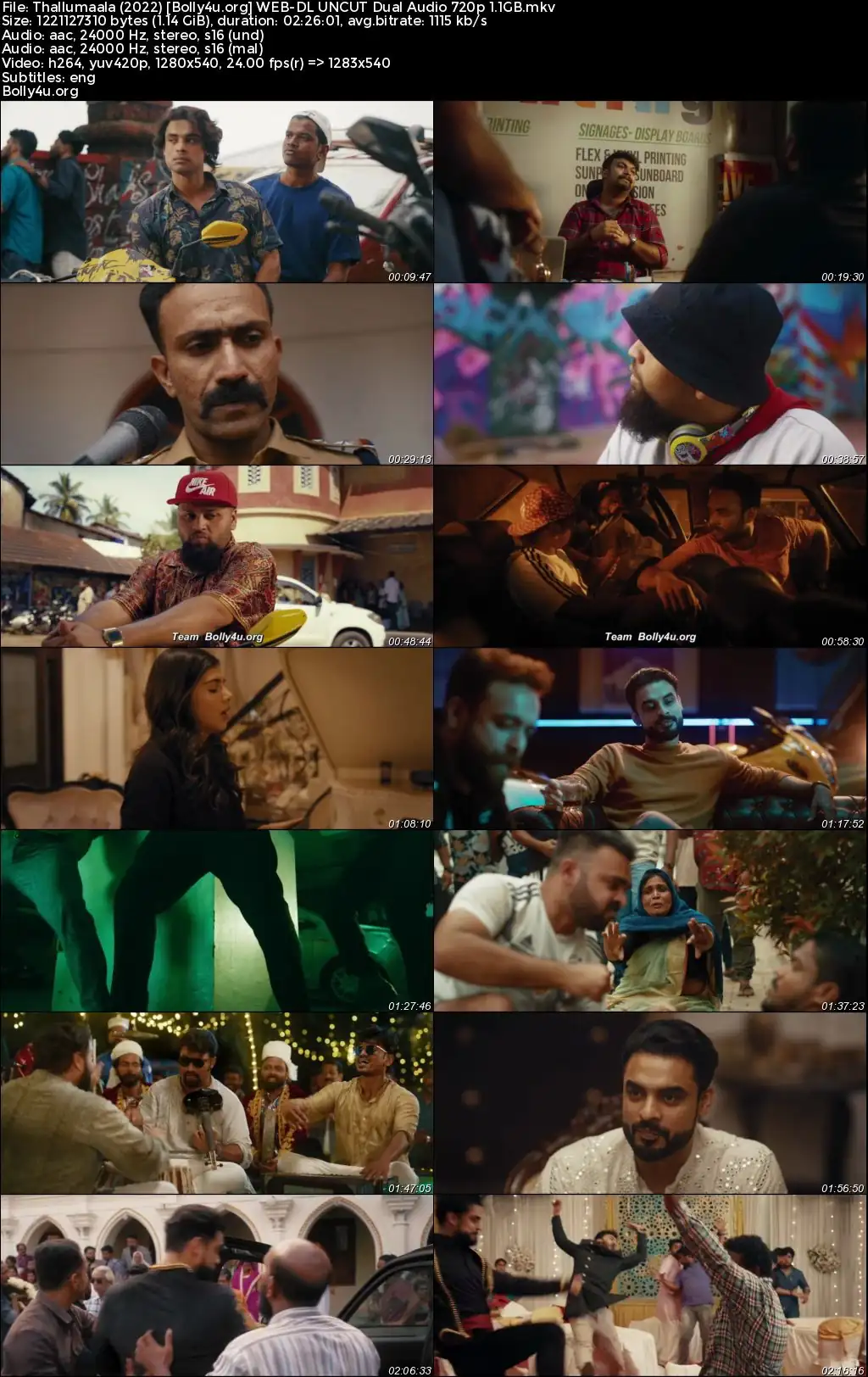 Thallumaala 2022 WEB-DL UNCUT Hindi Dual Audio ORG Full Movie Download 1080p  720p  480p