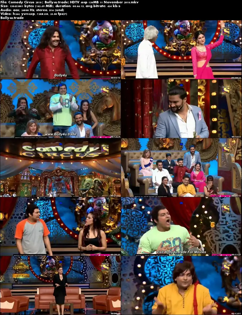 Comedy Circus 2018 HDTV 480p 150MB 11 November 2018 Download