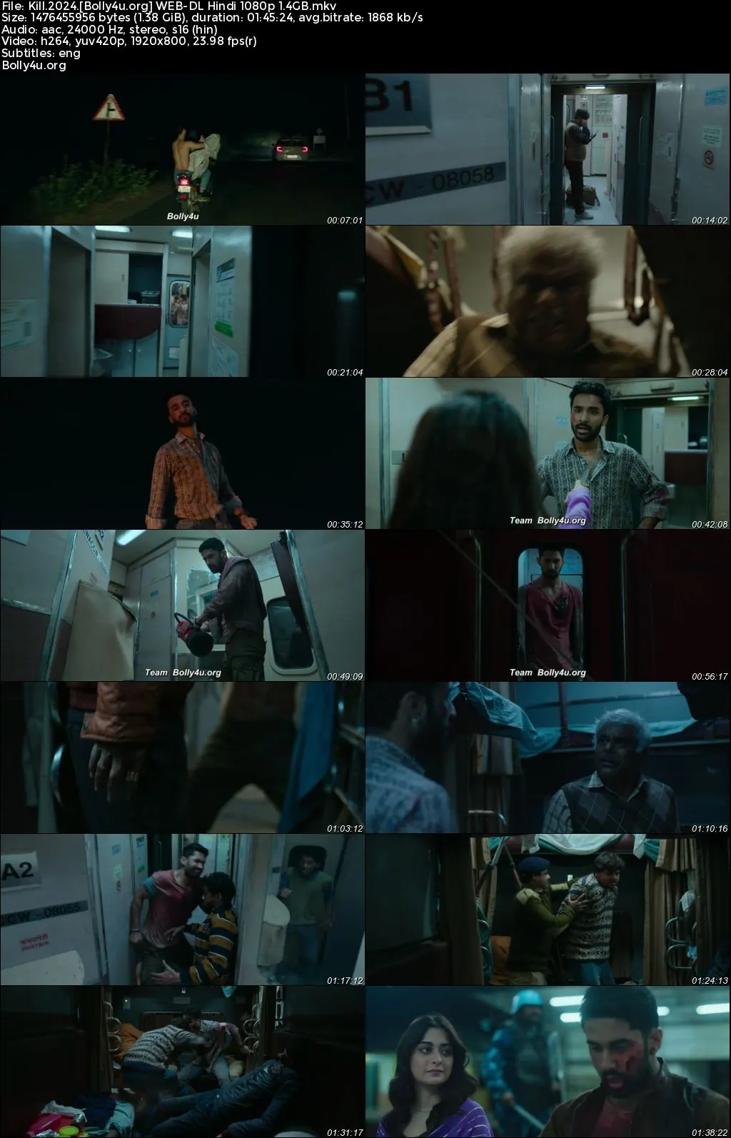 Kill 2024 WEB-DL Hindi Full Movie Download 1080p  720p  480p