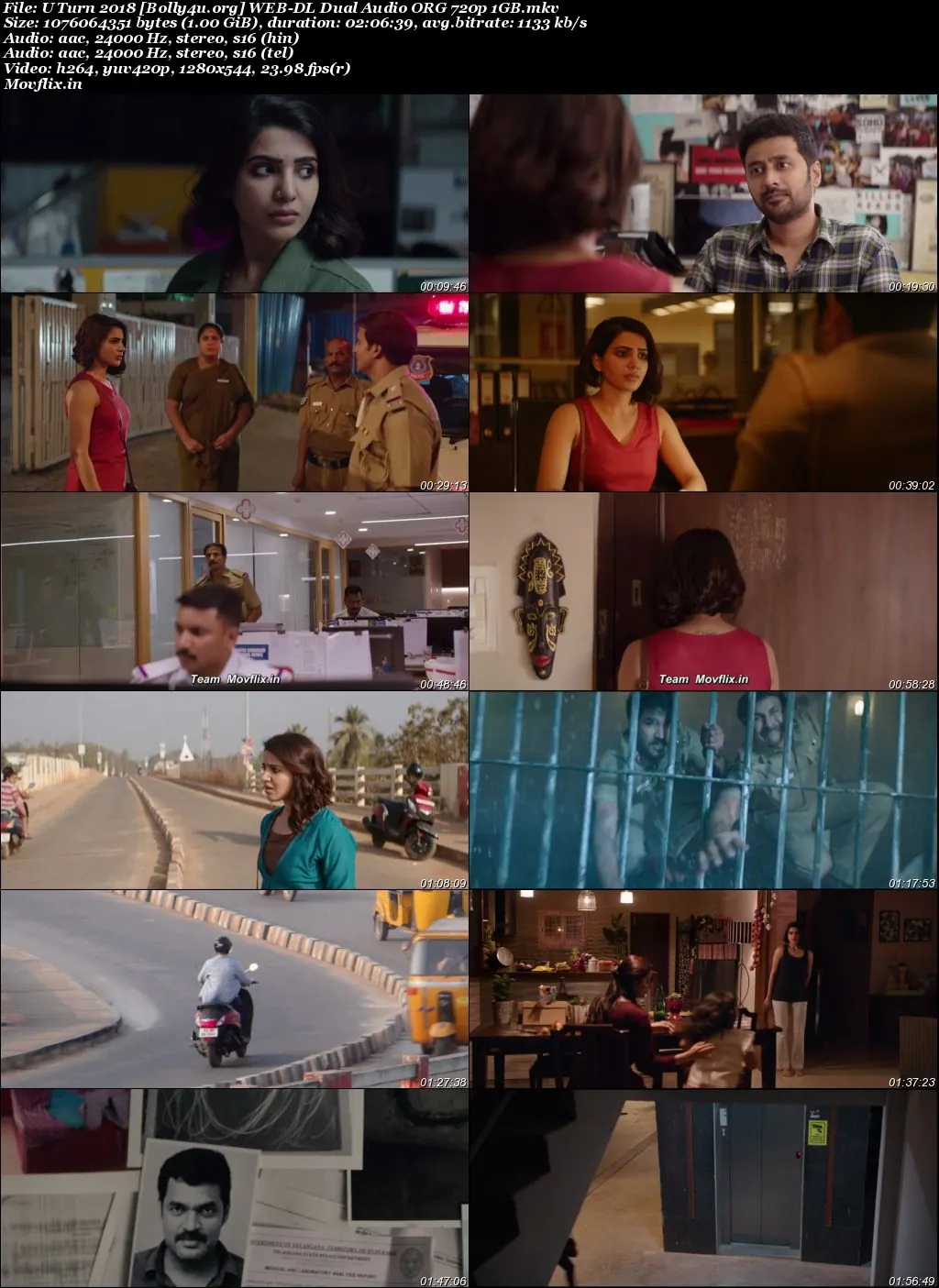U Turn 2018 WEB-DL UNCUT Hindi Dual Audio ORG Full Movie Download 1080p  720p  480p