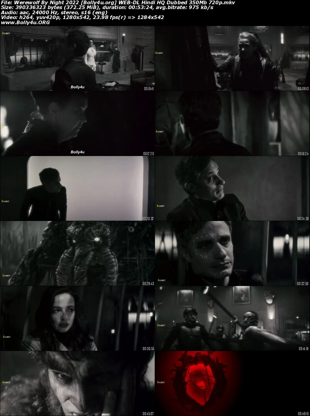 Werewolf By Night 2022 WEB-DL Hindi HQ Dubbed Full Movie Download 1080p  720p  480p