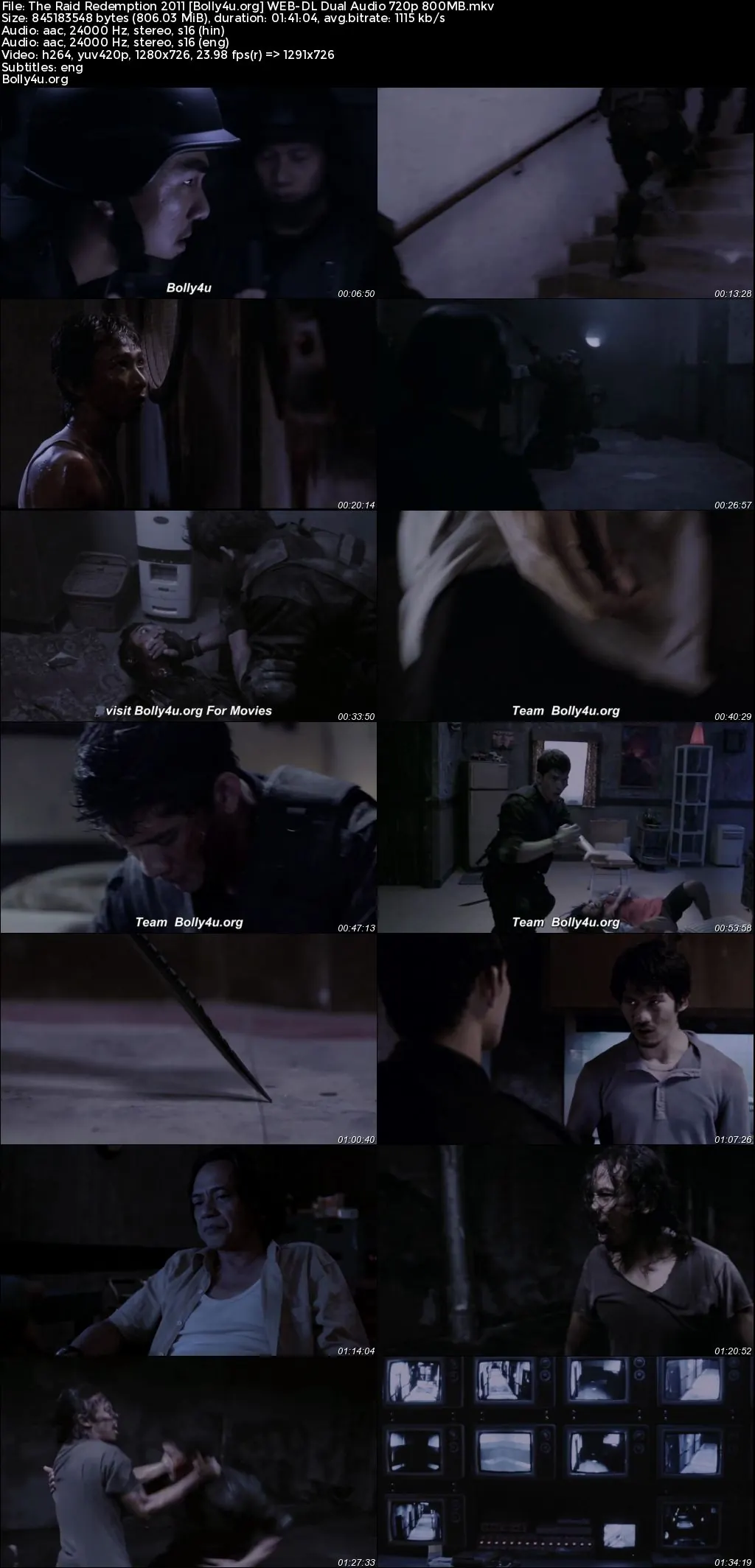 The Raid Redemption 2011 BluRay Hindi Dual Audio Full Movie Download 1080p  720p  480p
