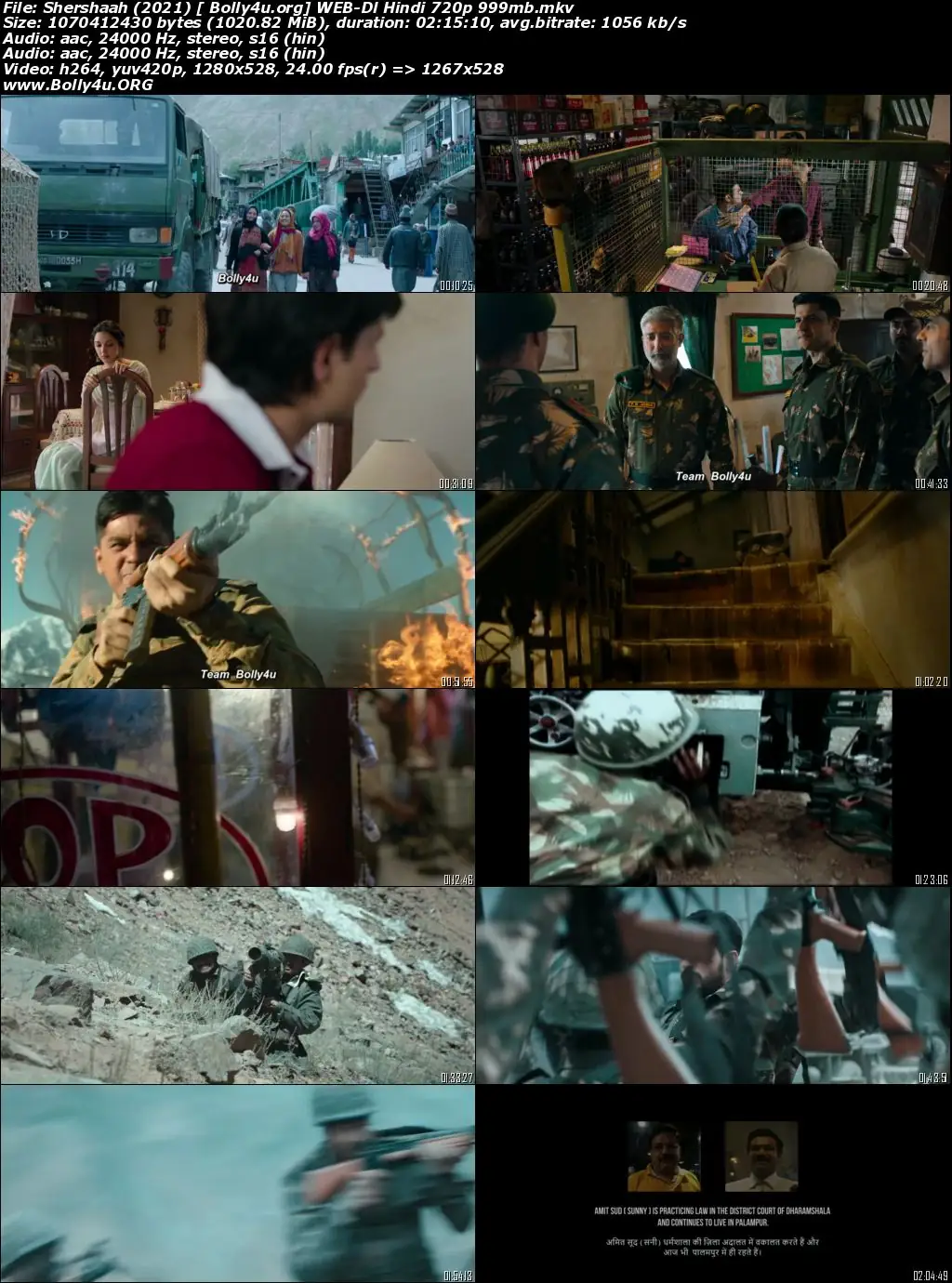 Shershaah 2021 WEB-DL 400Mb Hindi Movie Download 480p