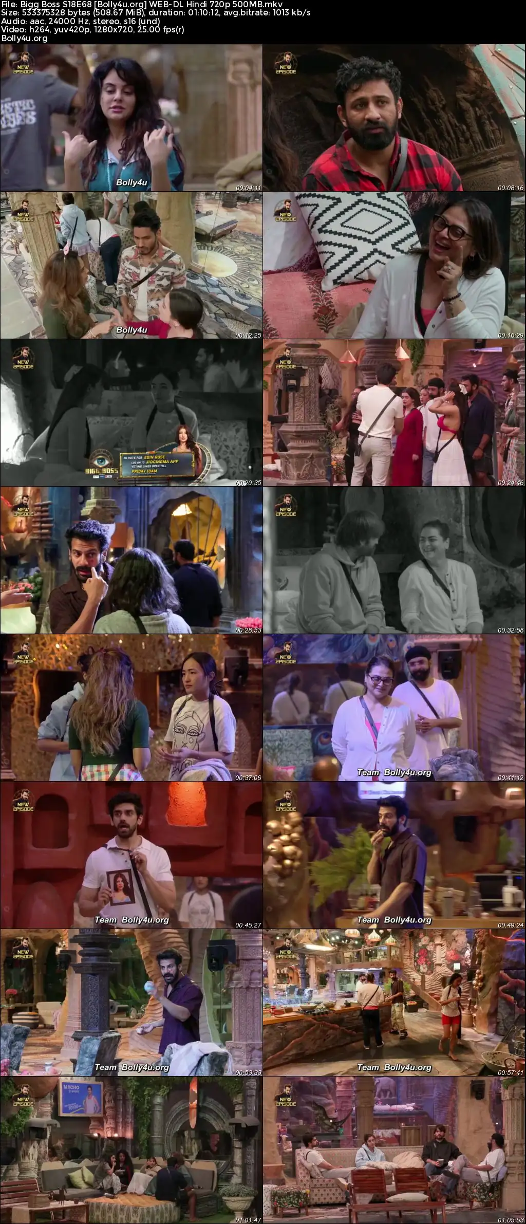 Bigg Boss 2024 WEB-DL Hindi S18E68 Download 720p  480p