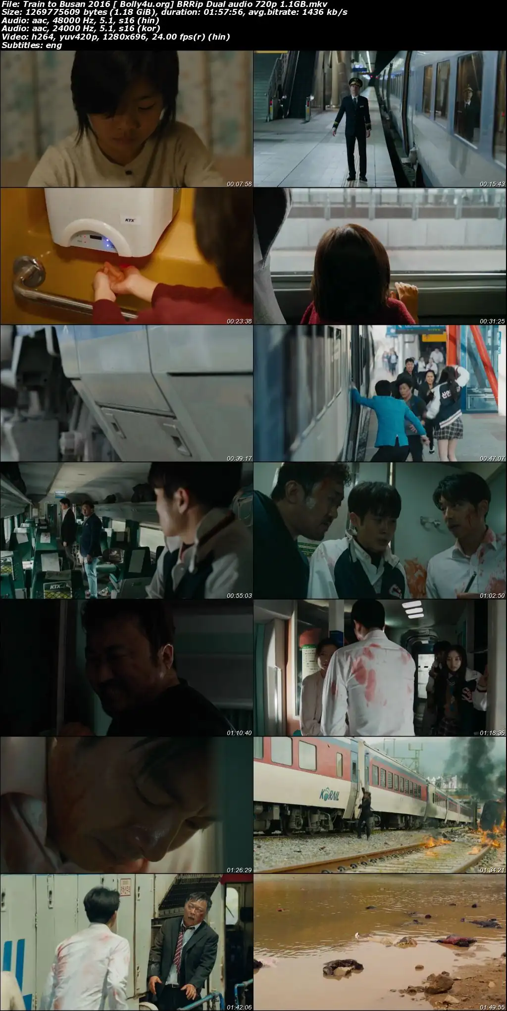 Train To Busan 2016 BRRip 400MB Hindi Dual Audio 480p Download