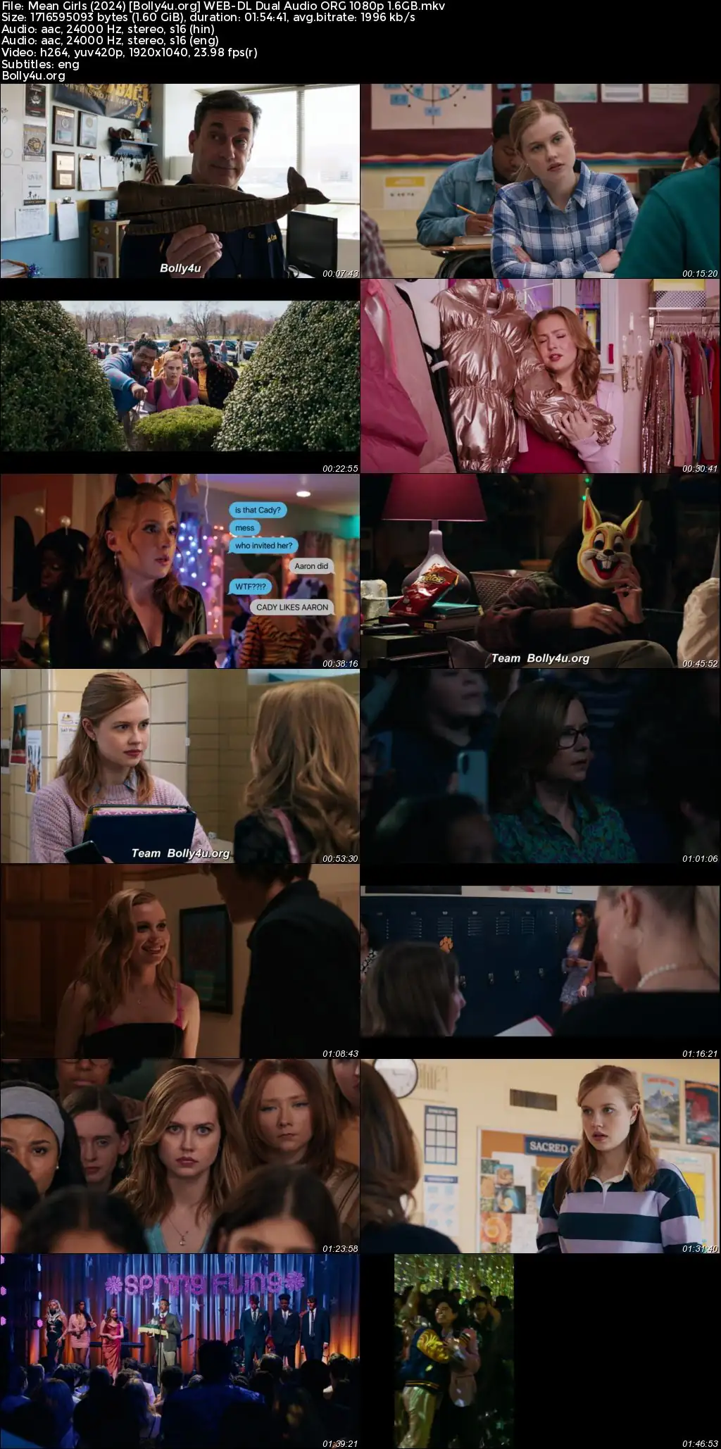Mean Girls 2024 WEB-DL Hindi Dual Audio ORG Full Movie Download 1080p  720p  480p