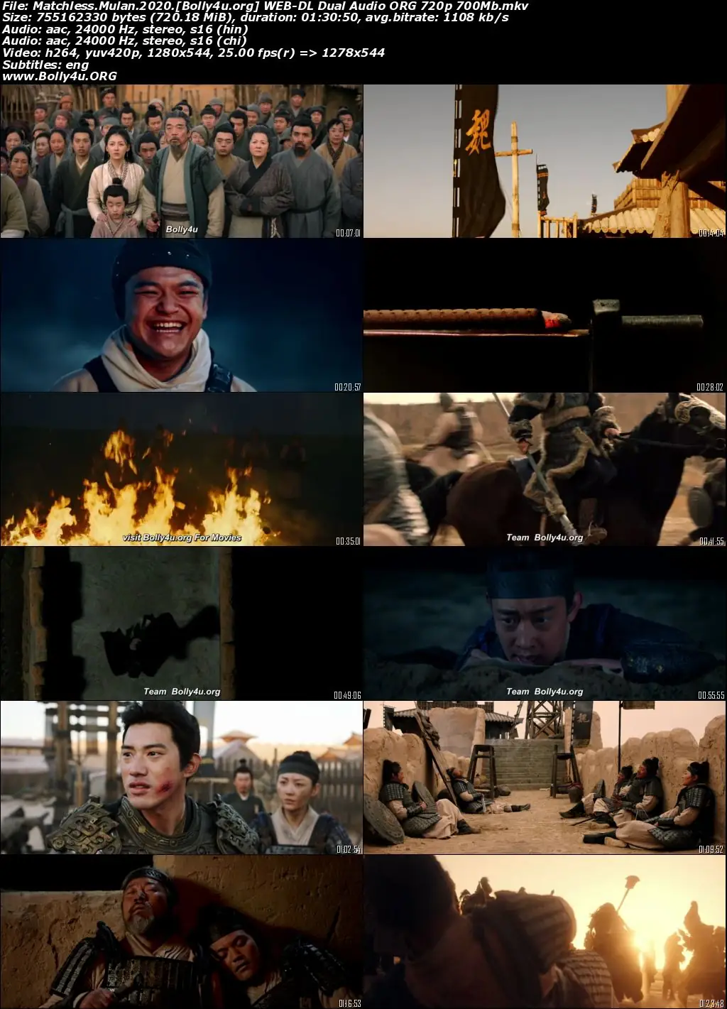 Matchless Mulan 2020 WEB-DL Hindi Dual Audio ORG Full Movie Download 1080p  720p  480p