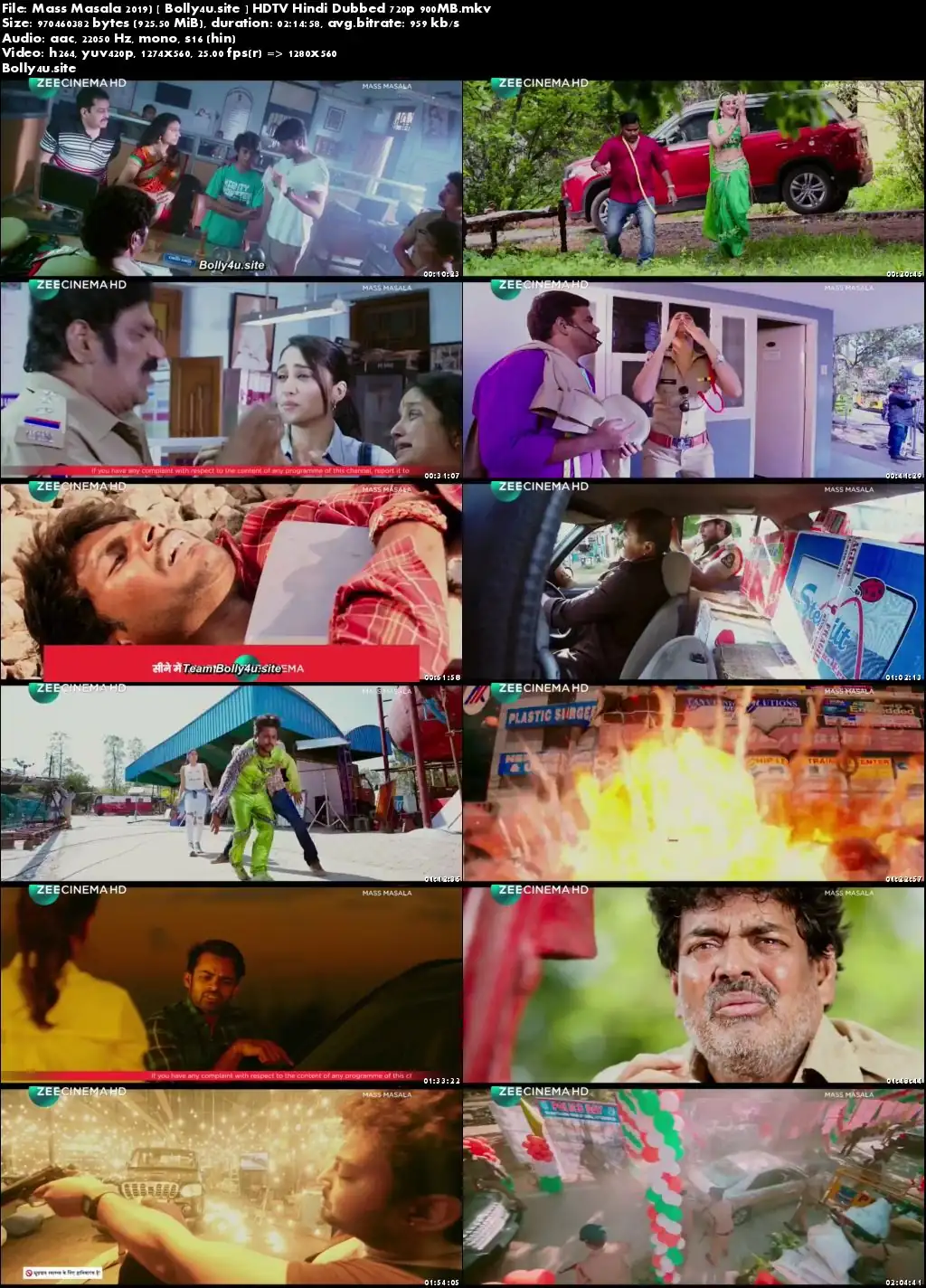 Mass Masala 2019 HDTV 900MB Hindi Dubbed 720p Download