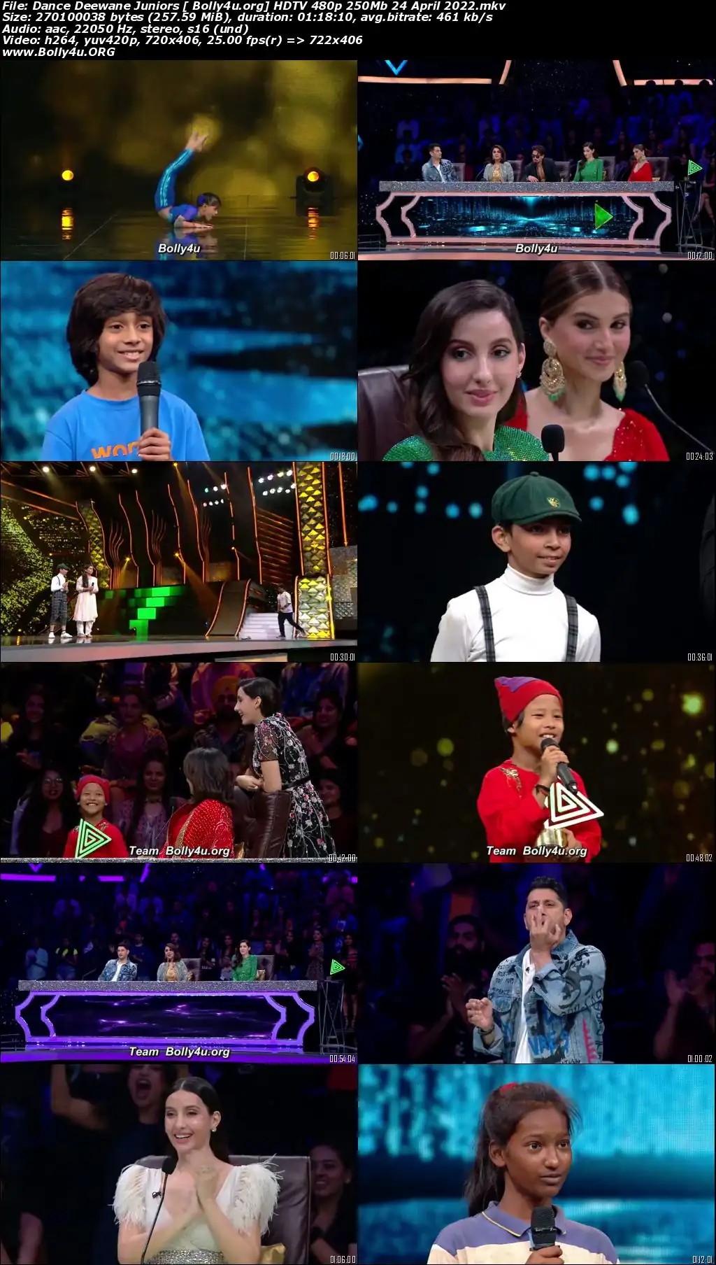Dance Deewane Juniors HDTV 480p 250Mb 24 April 2022 Download