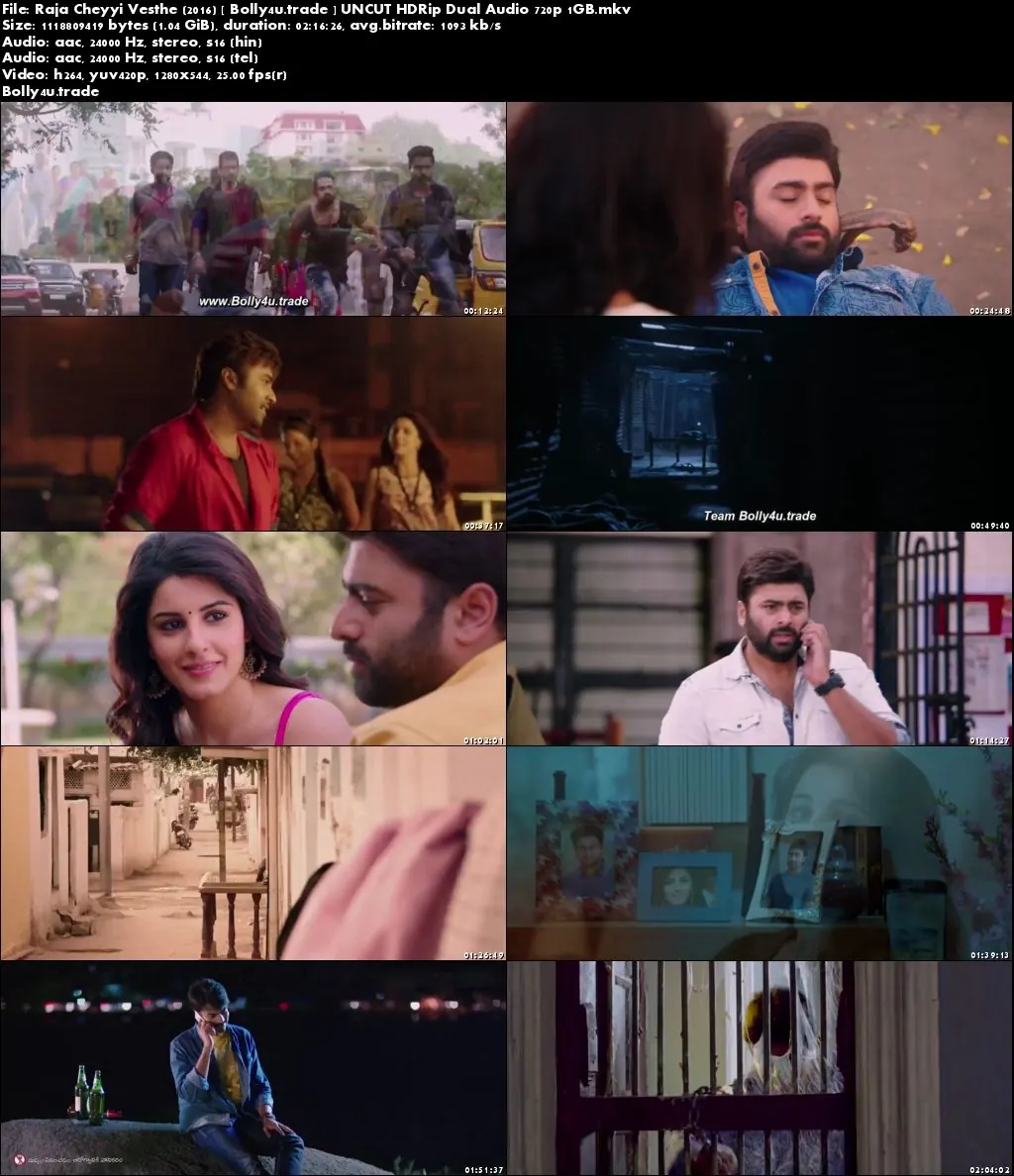 Raja Cheyyi Vesthe 2016 HDRip 400MB UNCUT Hindi Dual Audio 480p Download
