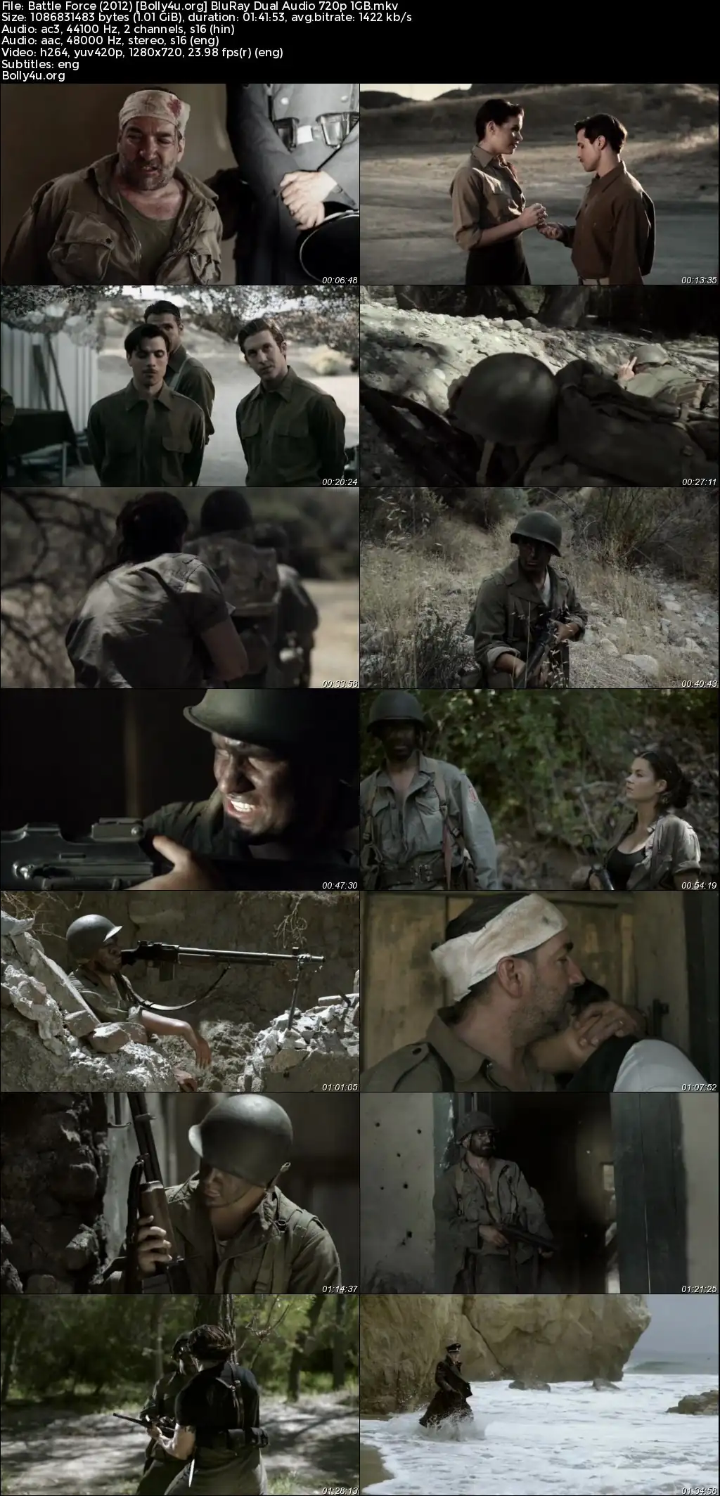 Battle Force 2012 BluRay Hindi Dual Audio Full Movie Download 720p  480p