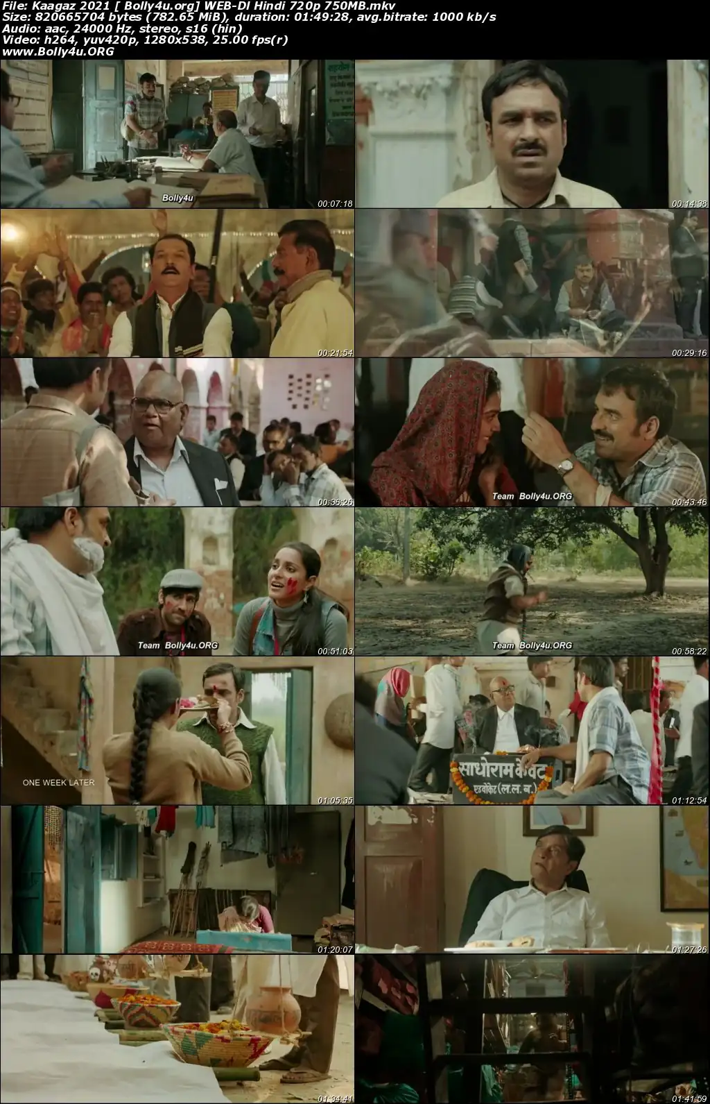 Kaagaz 2021 WEB-DL 750Mb Hindi 720p Download