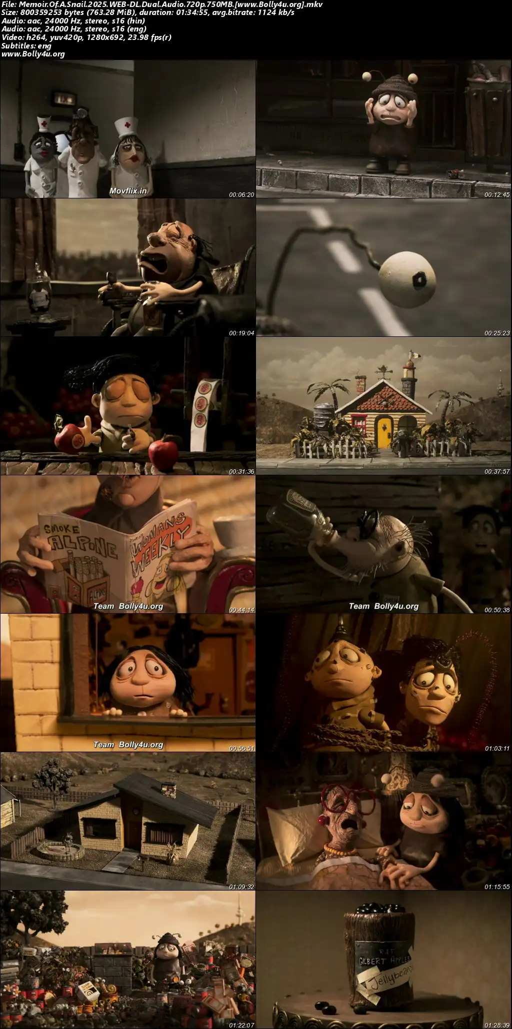 Memoir Of A Snail 2025 WEB-DL Hindi Dual Audio ORG Full Movie Download 1080p  720p  480p