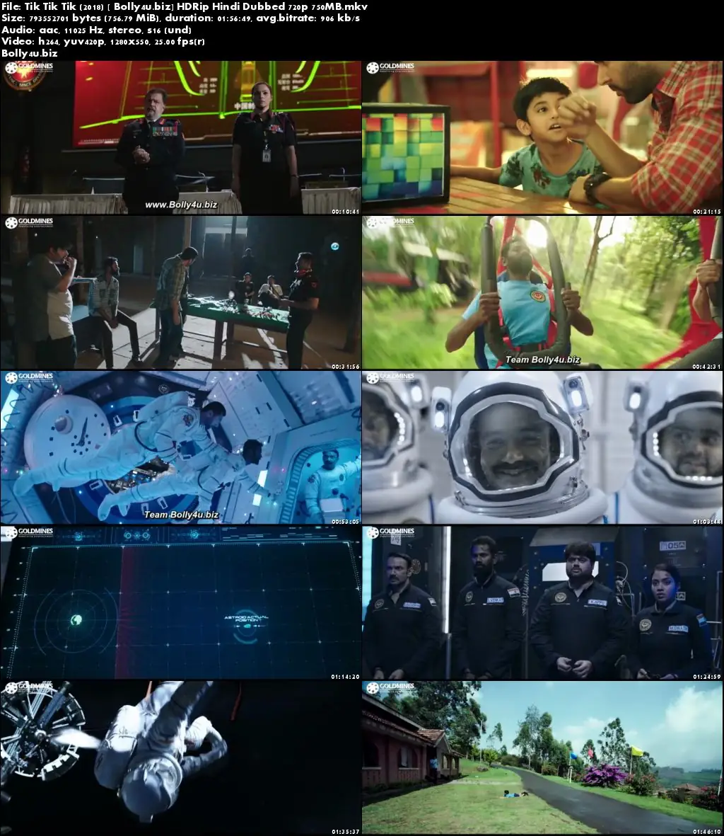 Tik Tik Tik 2018 HDRip 750Mb Full Hindi Dubbed Movie Download 720p