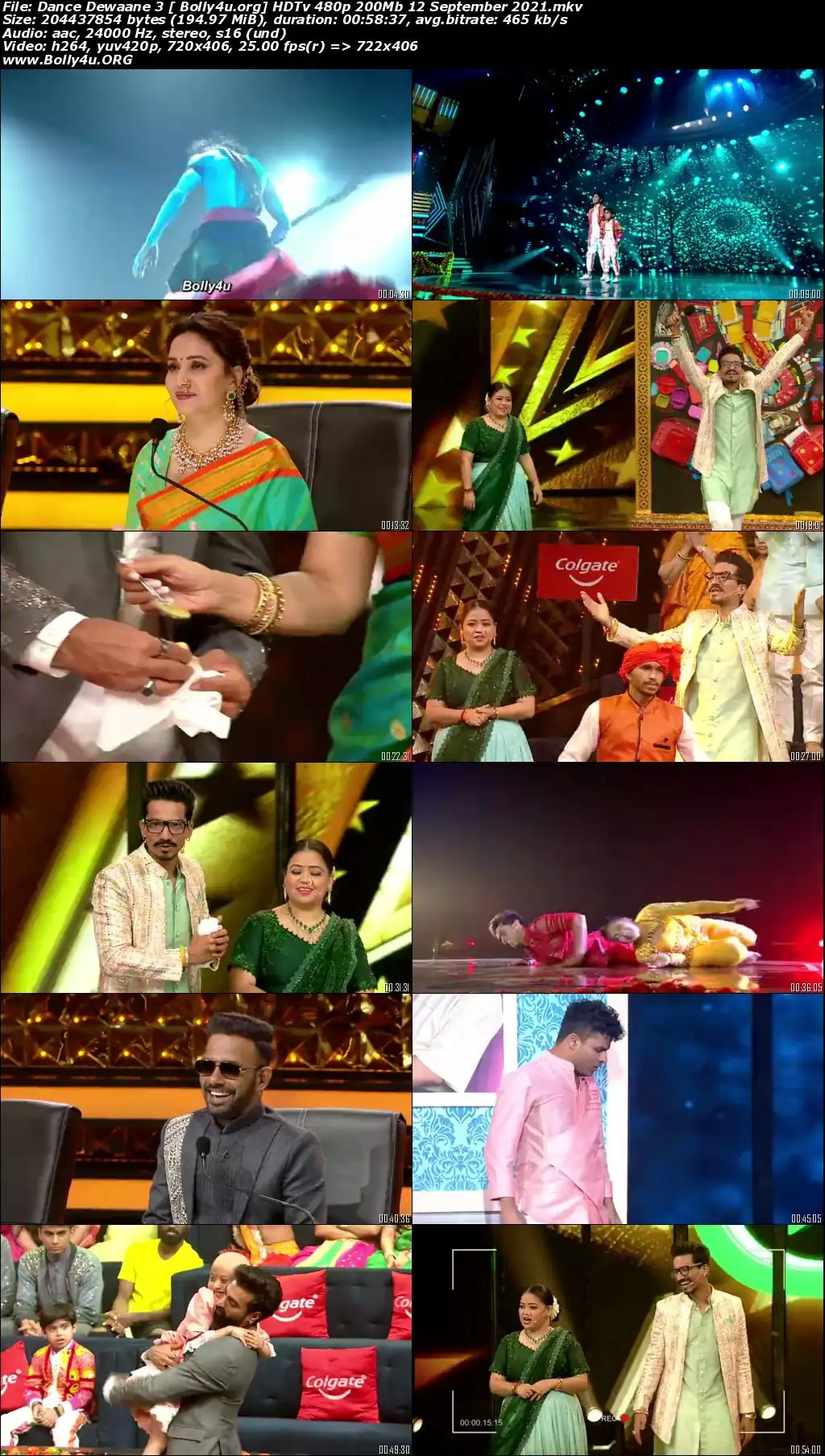 Dance Dewaane 3 HDTV 480p 200Mb 12 September 2021 Download