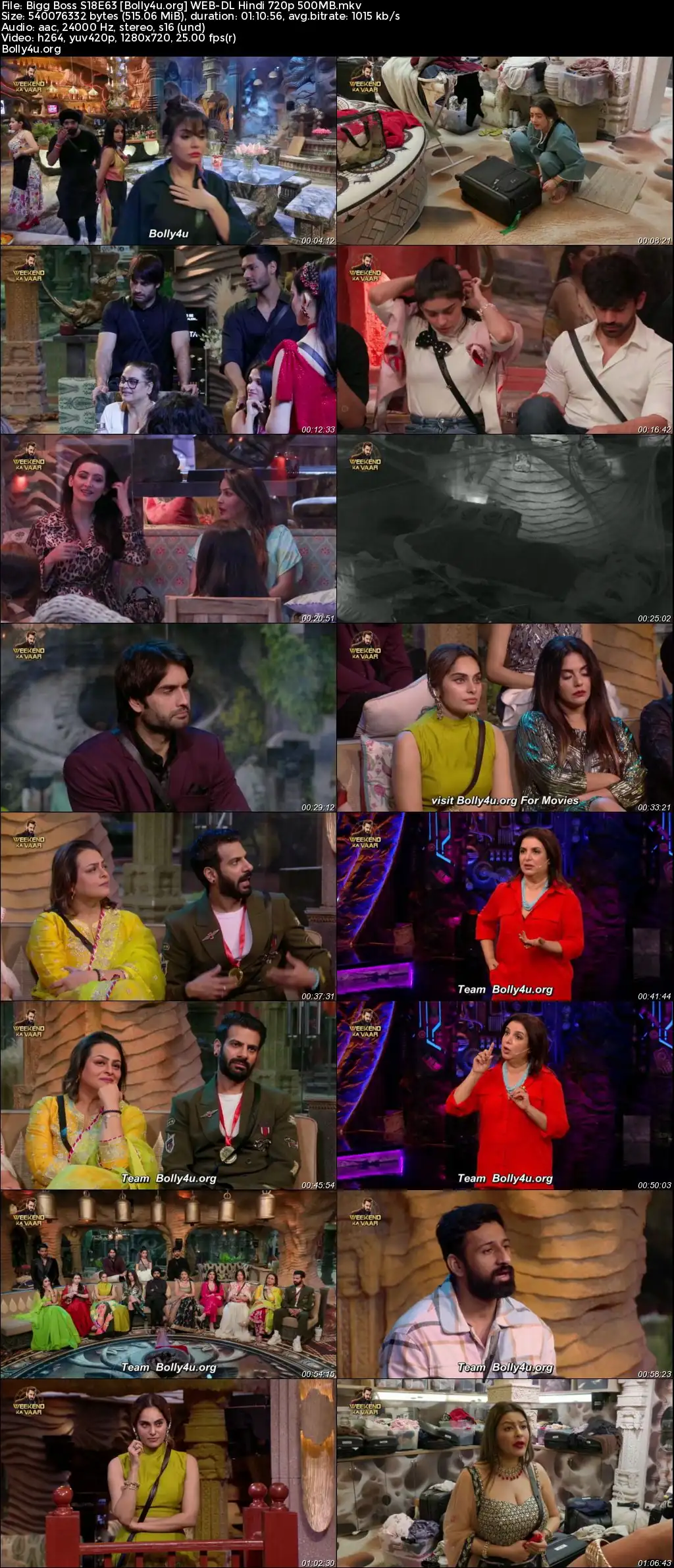 Bigg Boss 2024 WEB-DL Hindi S18E63 Download 720p  480p